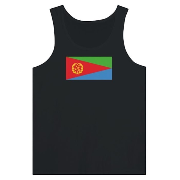 Eritrea Flag Tank Top i Svart Svart XL