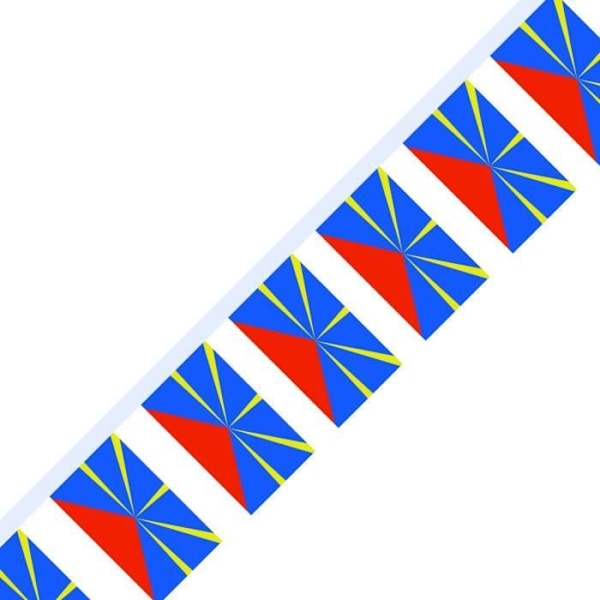 Reunion Island Flag Garland 20 kappaletta 14x21cm