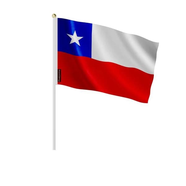 Drapeau - Chile - Mini Drapeau - 20 x 30 cm - Polyester - Recto/Verso Flerfärgad