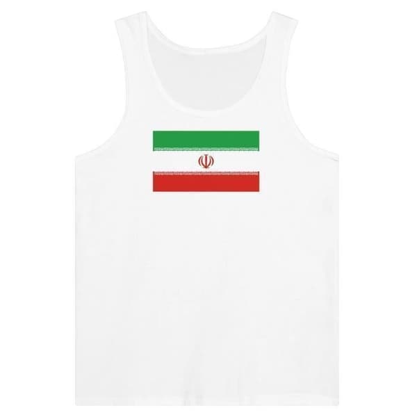 Iran Flag Tank Top valkoinen Vit S