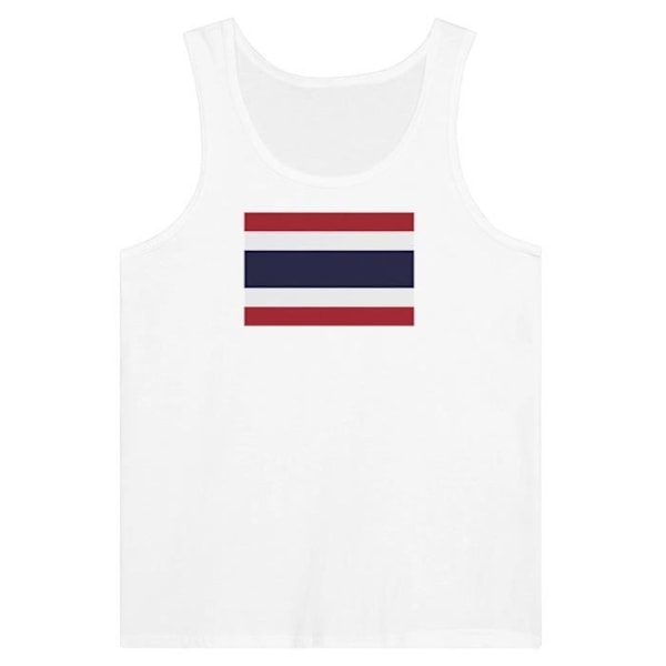 Thailand Flag Tank Top i hvid Vit S