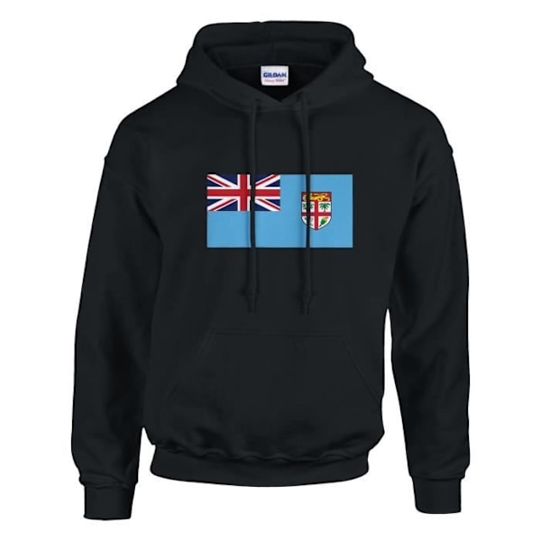 Fiji Flag hættetrøje i sort Svart M