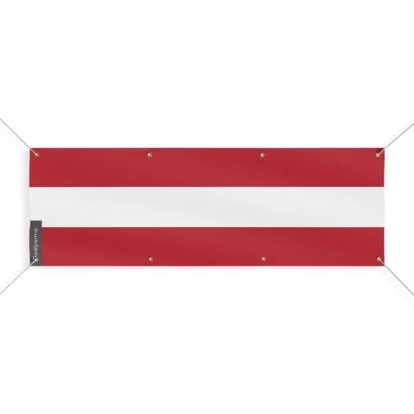 Itävallan lippulippu 8 silmukkaa 50x150 cm