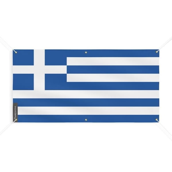 Banner Flag of Greece 6 öljetter 140x280cm i polyester