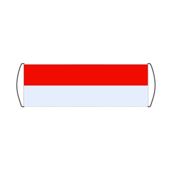 Rullebanner Indonesiens flag i 24x70 cm