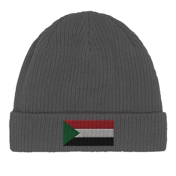Bonnet Drapeau Sudan i Grå Grå
