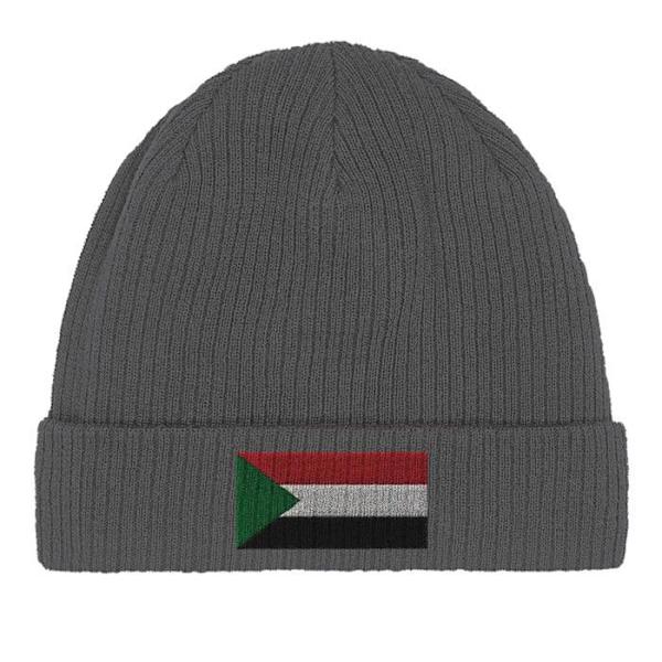 Bonnet Flag Sudan i Grå Grå