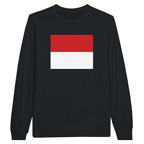 Monaco Flag pitkähihainen musta T-paita Svart M