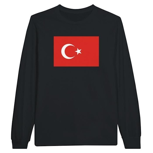 Turkey Flag pitkähihainen musta T-paita Svart XXL