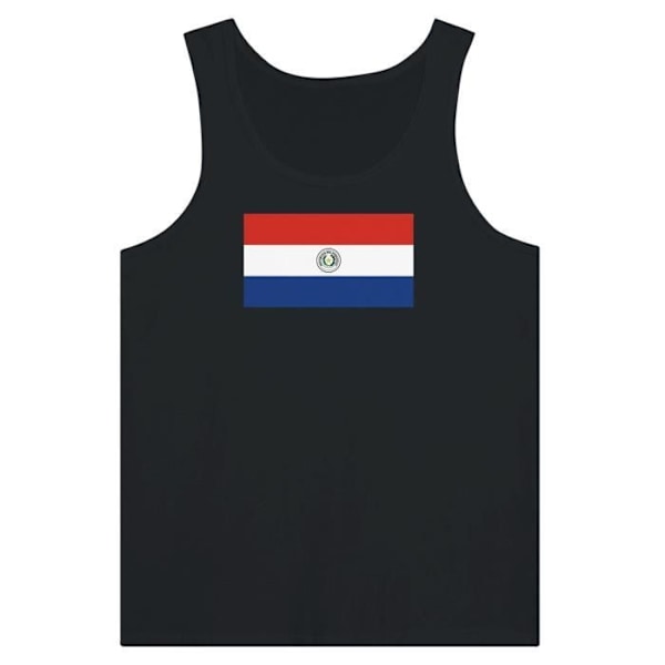 Paraguay Flag Tank Top i Sort Svart S