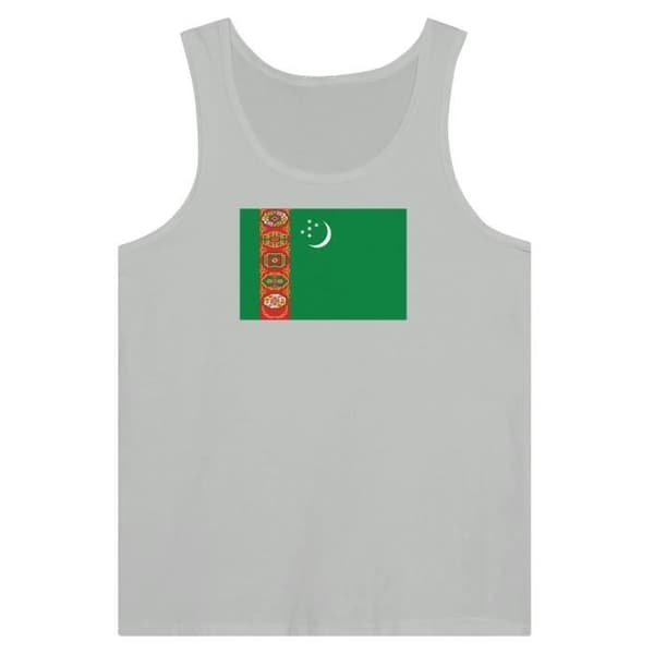 Turkmenistan Flag Tank Top harmaa - S