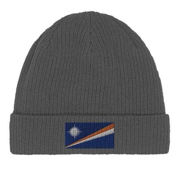 Bonnet Drapeau Marshalløerne i Grå Grå