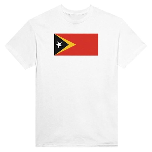 Østtimor Flag T-shirt i hvid farve Vit XXL