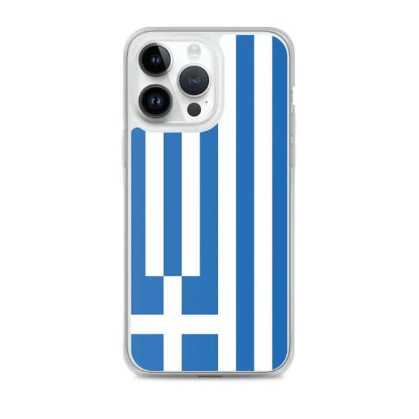 Coque iPhone - iPhone 14 Pro Max - Græsk Flag - Blød - Multifarvet - Moderne Design Flerfärgad