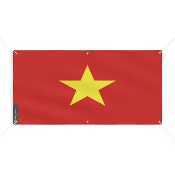 Banner Flag of Vietnam 6 eyelets 160x320cm i polyester