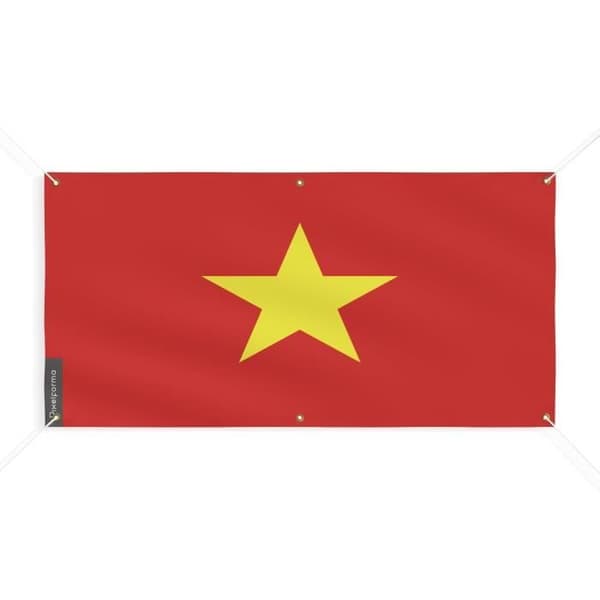 Vietnamin lippu 6 silmukkaa 160x320cm polyesteriä