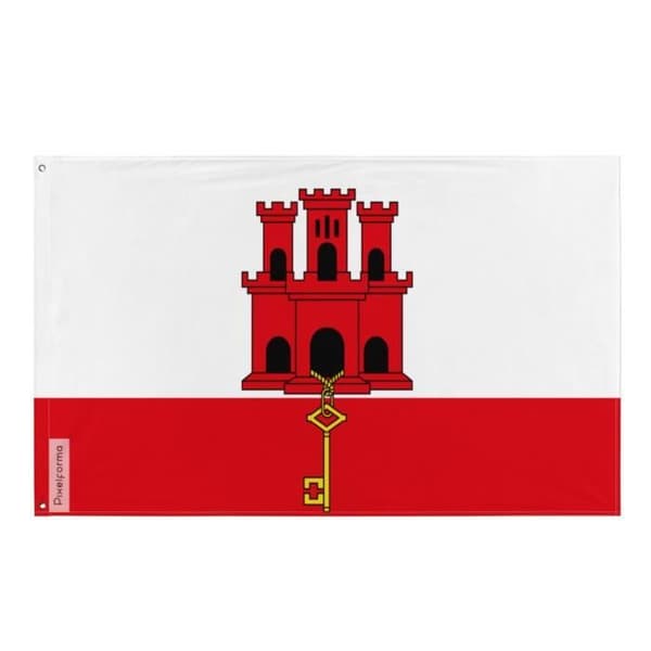 Lippu - PIXELFORMA - Gibraltar - Polyester - Suorakulmainen - 90x150cm