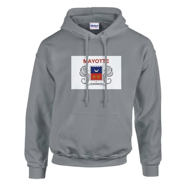 Huppari - PIXELFORMA - Mayotten lippu - Harmaa - Ekologinen - Puuvilla-Polyesteri Grå XXL