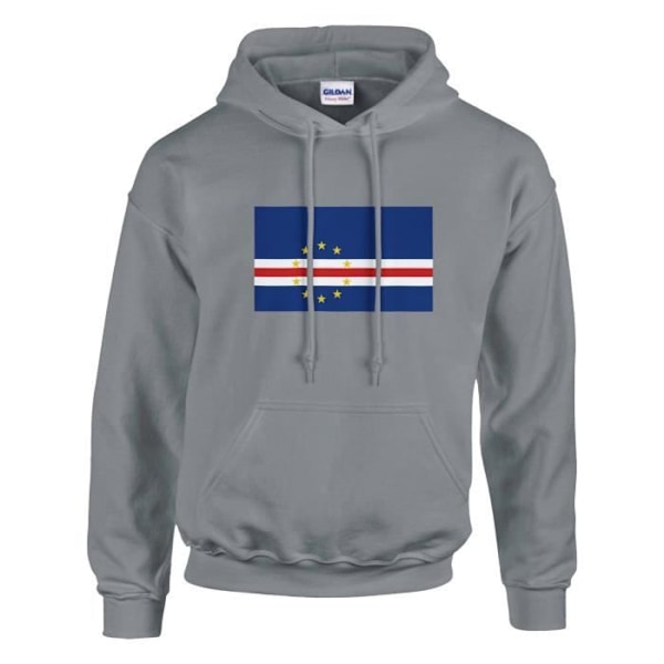 Cape Verde Flag hættetrøje i grå Grå XXL