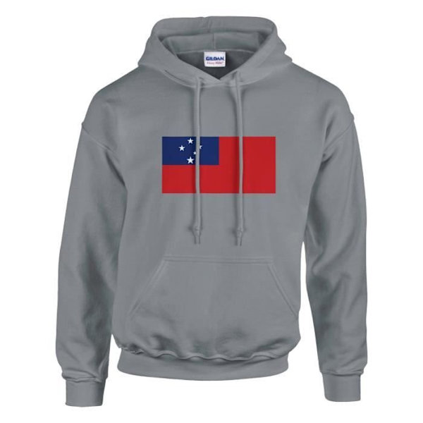 Hættetrøje - PIXELFORMA - Samoa Flag - Grå - Bomuld-Polyester - Øko-venlig Grå jag