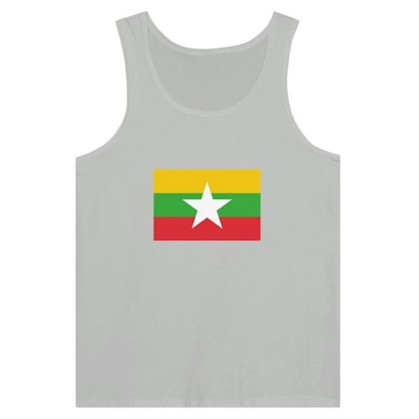 Burma Flag Tank Top i Grå Grå S