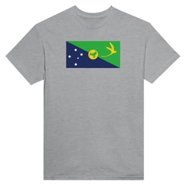 Christmas Island Flag T-shirt i grå farve Grå XXXL