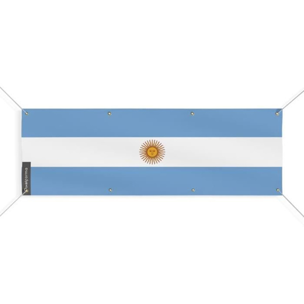 Banner - PIXELFORMA - Argentinas flag - 8 eyelets - 180x540 cm - Holdbart polyester