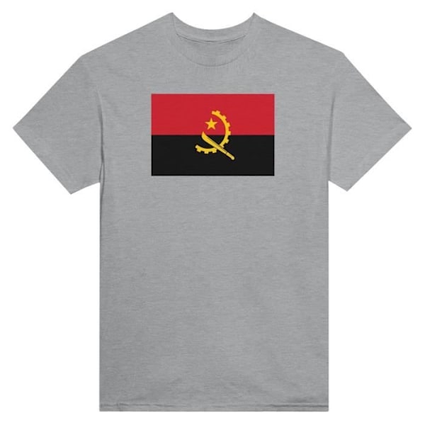 Angola Flag T-shirt i grå farve Grå M