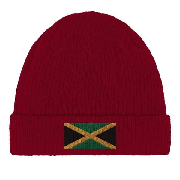 Bonnet Drapeau Jamaïque i Rød Röd