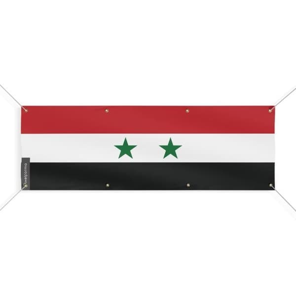 Syyrian lippubanneri 8 silmukkaa 80x240 cm