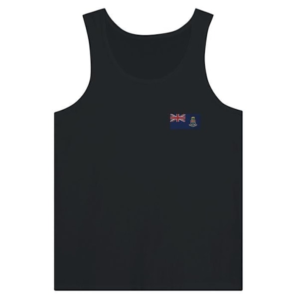 Cayman Islands Flag Embroidery Tank Top i sort Svart jag