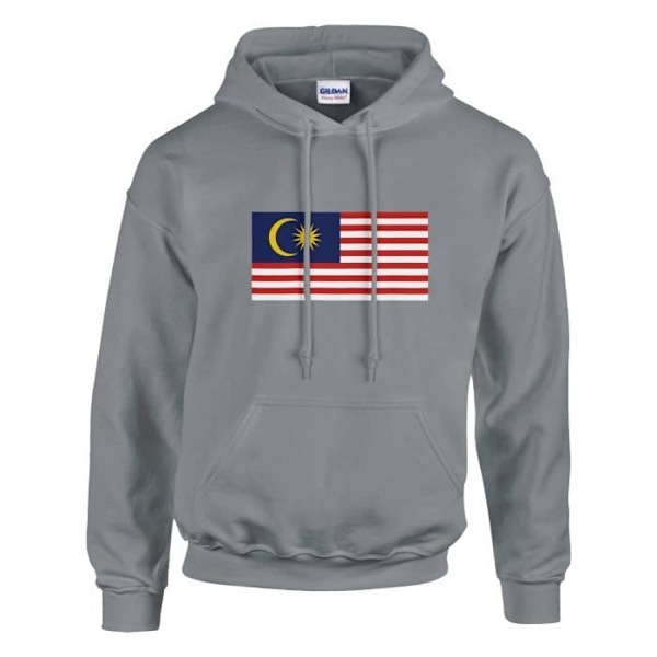 Malaysia Flag Hættetrøje i Grå Grå XXL