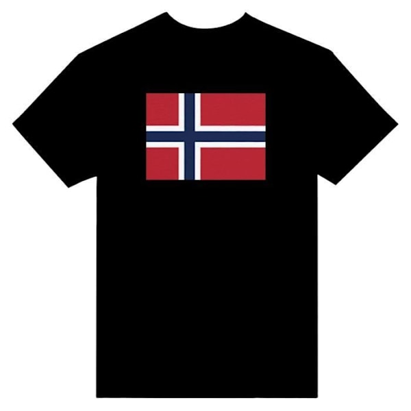 Svalbard and Jan Mayen Flag T-paita mustana Svart XXL