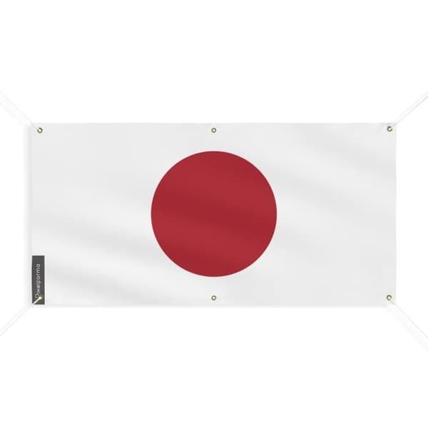 Japanin lippu 6 silmukkaa 140x280cm polyesteriä