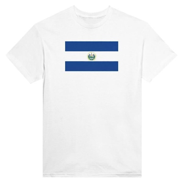 El Salvador Flag T-paita valkoisena Vit S