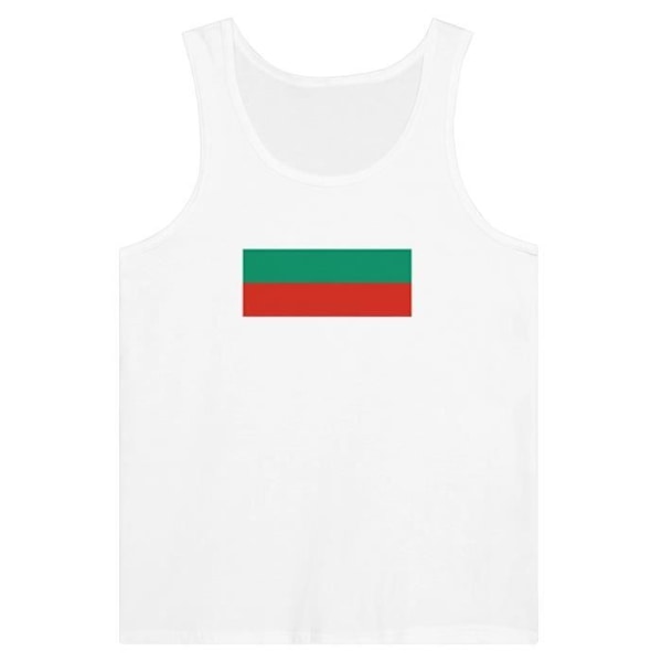 Bulgaria Flag Tank Top i hvid Vit XS