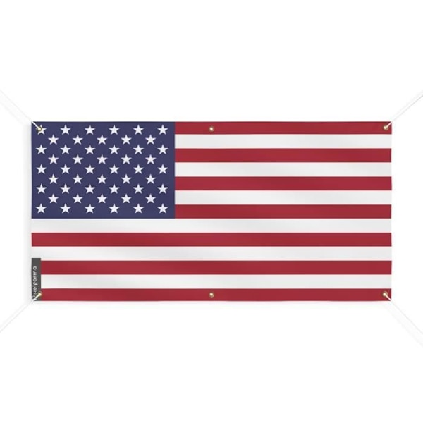 Banner Flag of the United States 6 Øjer 200x400cm i polyester