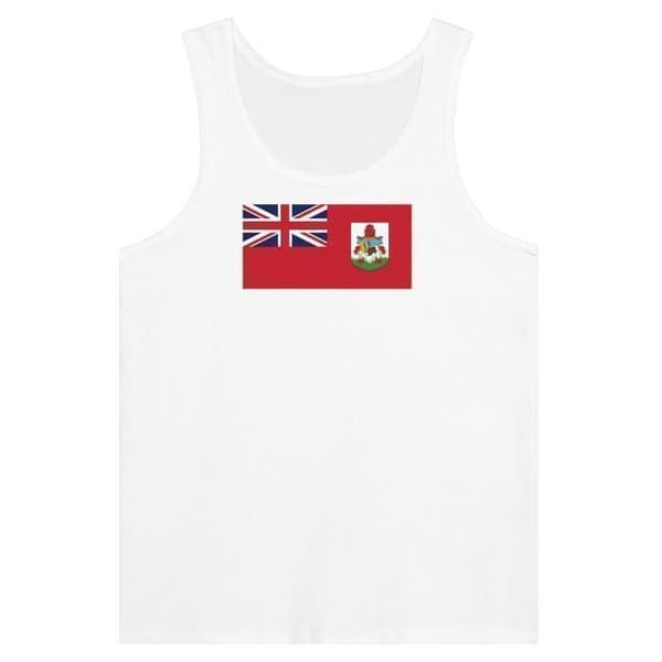 Linne - Bermuda flagga - Vit - 100% bomull - Slim fit - Blandat Vit M