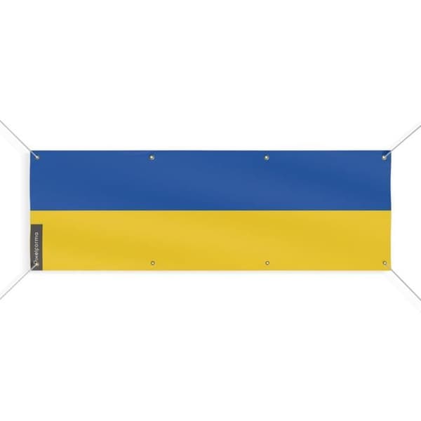 Ukrainan lippubanneri 8 silmukkaa 80x240 cm