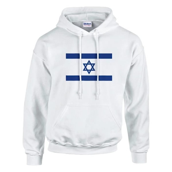 Israel Flag hættetrøje i hvid Vit M