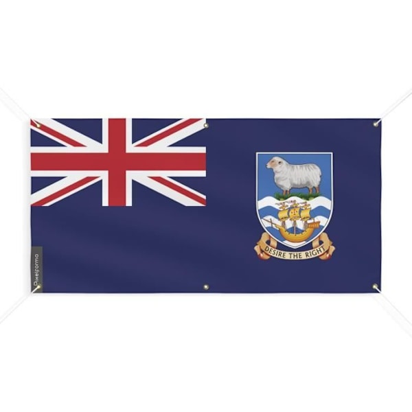 Banner Flag of the Falkland Islands 6 eyelets 140x280cm i polyester