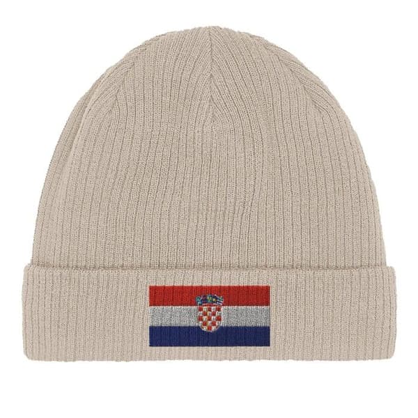 Bonnet Drapeau Kroatien i Beige Beige