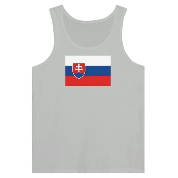 Slovakiet Flag Tank Top i Grå Grå M