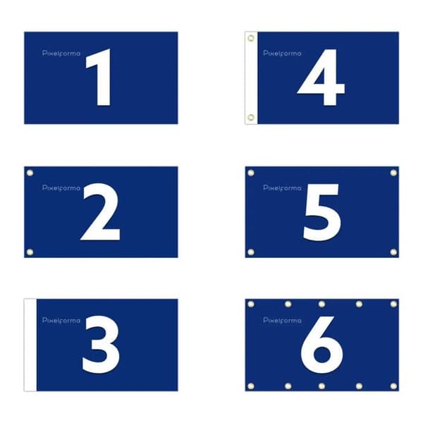 Flag - Monaco - 64 x 96 cm - Polyester - Front/back - Iron eyelets Flerfärgad