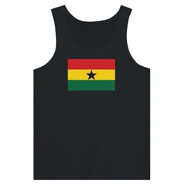 Ghana Flag Tank Top i Sort Svart jag