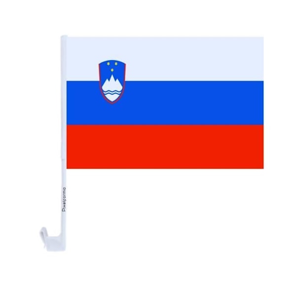 Sloveniens bilflag 20 stk i 14x21cm polyester