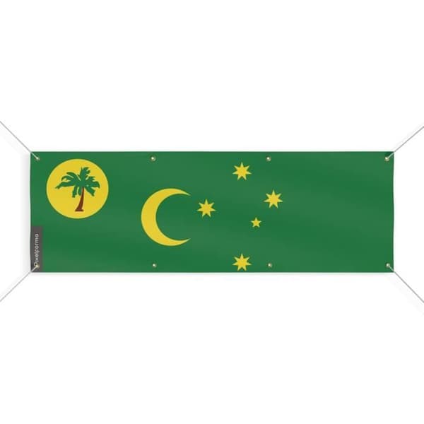Kookossaarten lippulippu 8 silmukkaa 50x150 cm