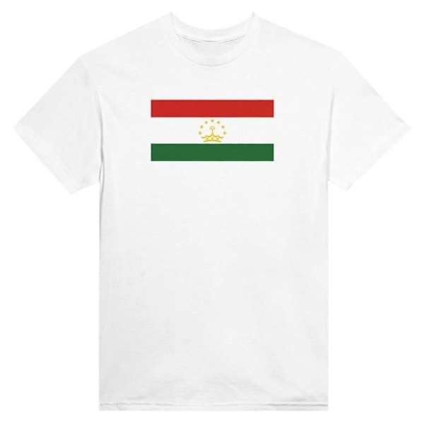 Tadzjikistans flagga T-shirt i vit färg Vit XXXXXL