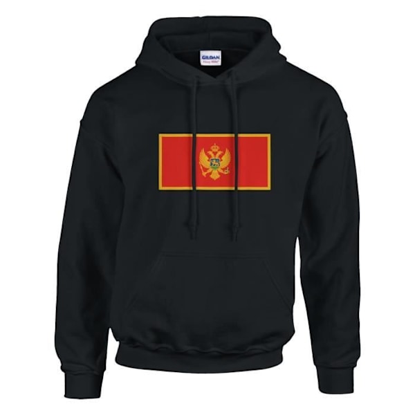 Montenegro Flag hættetrøje i sort Svart jag