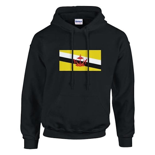 Brunei Flag -huppari mustana Svart M